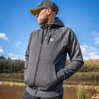 Matrix Charcoal Marl Zip Hoodies